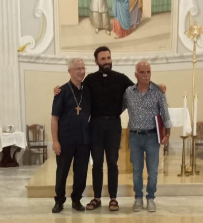 Da sn mons. Attilio Nostro don Filippo Emanuele Grillo e Mimmo Berlingieri fratello di don Giovanni.jpg