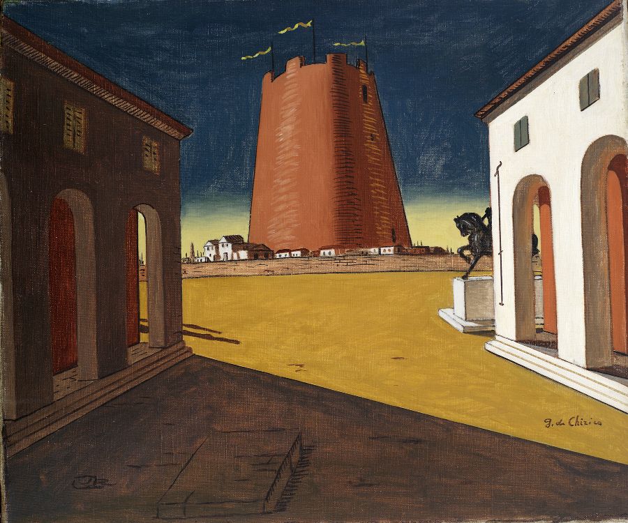 Giorgio-de-Chirico-Piazza-dItalia-con-torre-rosa-1934-Mart-Rovereto.jpg